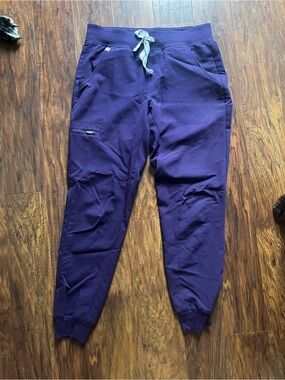 Women's Purple Jogger Pants with Drawstring Waist
